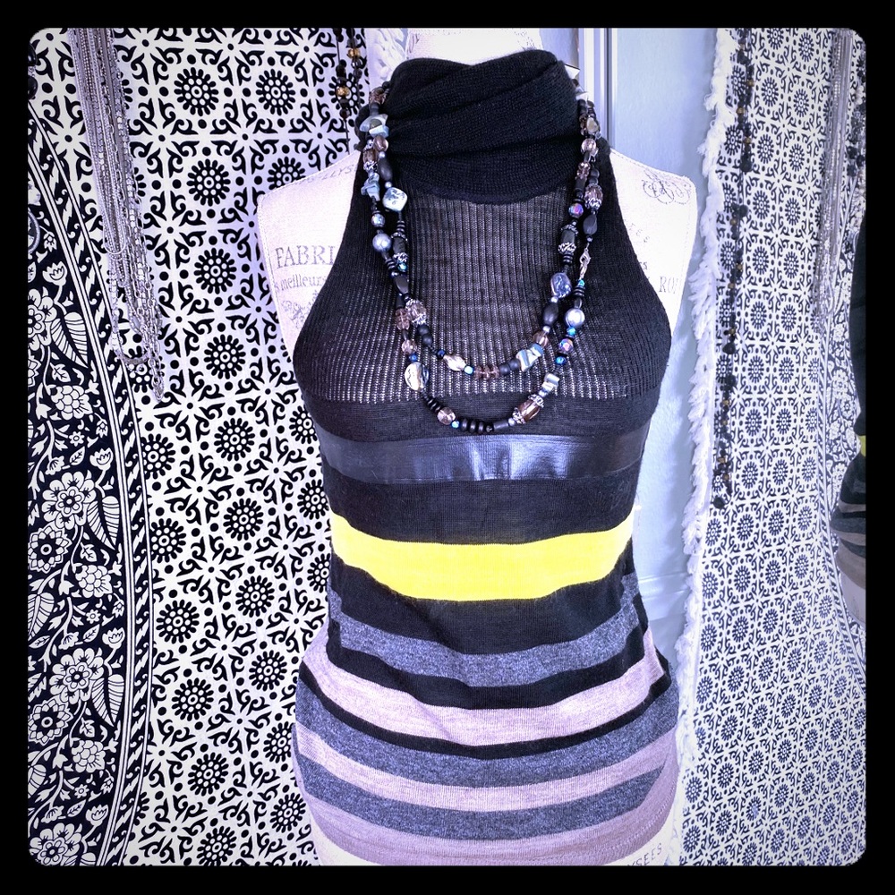 Miss sixty diamond top sz S. Sleeveless. Stripes